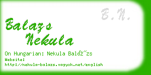 balazs nekula business card